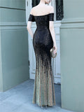 Shimmering Sequined Sweetheart Neckline Trumpet Dress for Formal Party