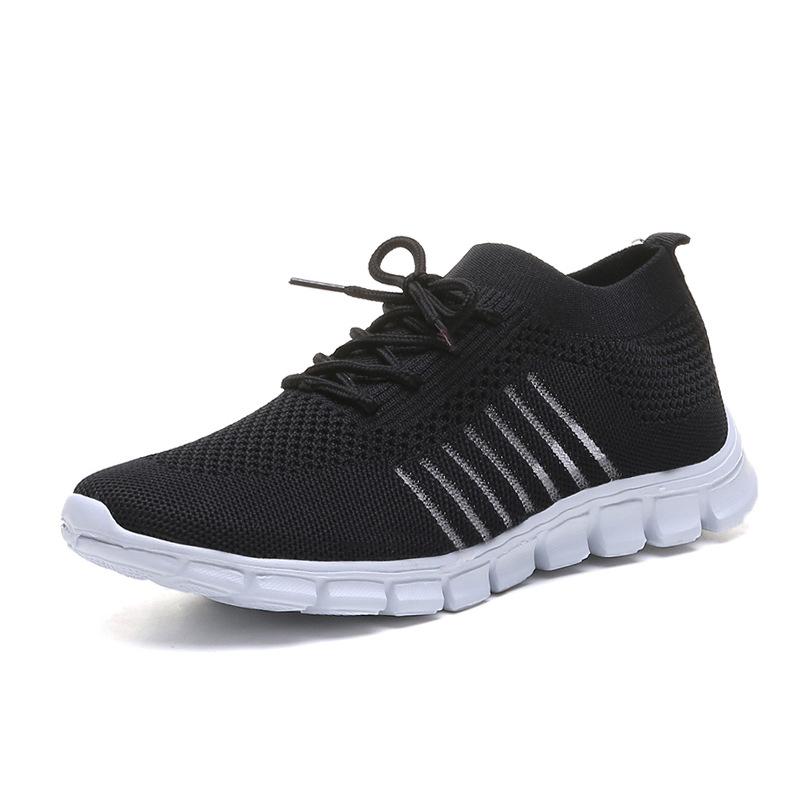 Solid Color Mesh Breathable Lace-Up Sneakers For Women