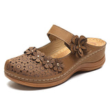 Women's Comfort Platform Elegant Flowers Sandals