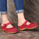 Women's Comfort Platform Elegant Flowers Sandals