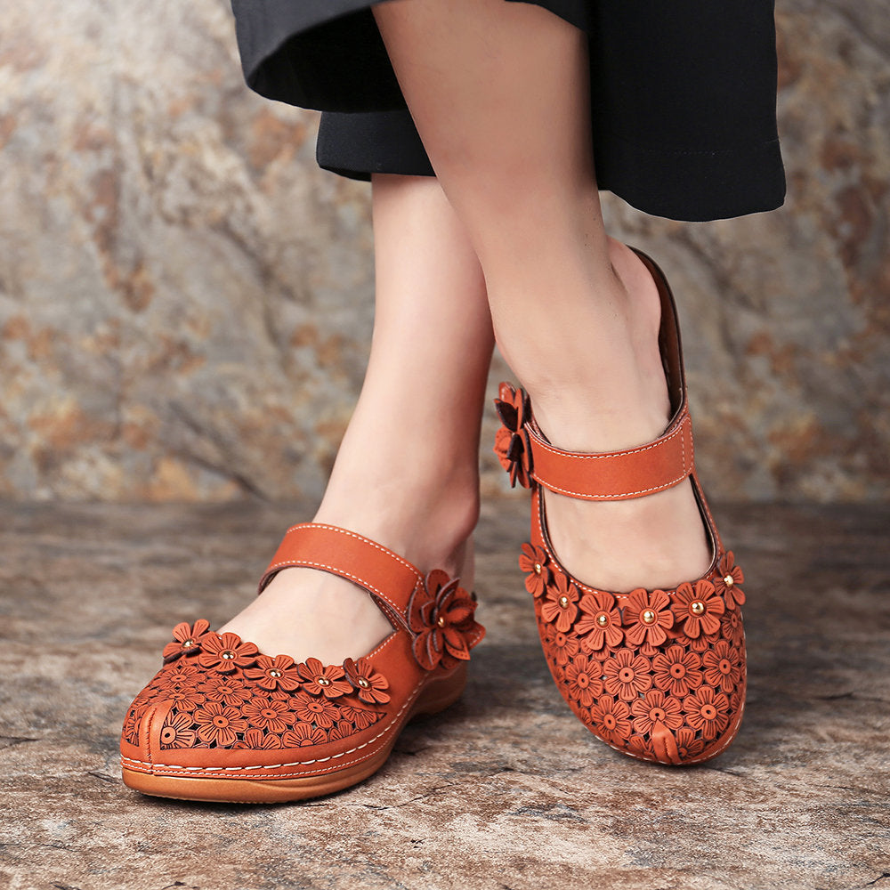 Women's Comfort Platform Elegant Flowers Sandals