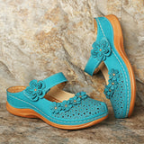 Women's Comfort Platform Elegant Flowers Sandals