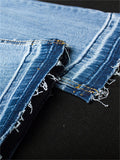 Women's Simple Style Washed Effect Loose Daily Denim Pants