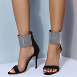 Gorgeous Diamond Super High Heels Roman Sandals for Elegant Ladies