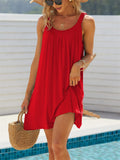 Sexy Ladies U Neck Sleeveless Flowy Pool Party Dress