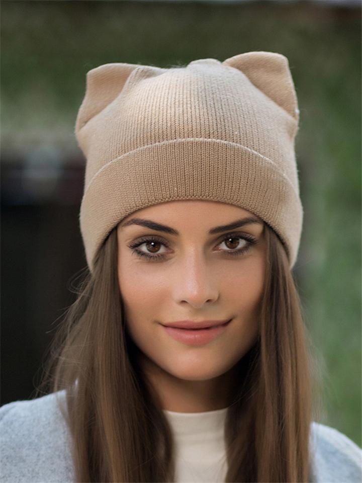Cute Catgirl Wool Knitted Hat