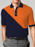 Casual Personality Men's Large Size Contrast Color Lapel Shirt