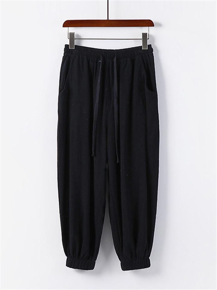 Men's Casual Loose Summer Sports Cropped Trousers