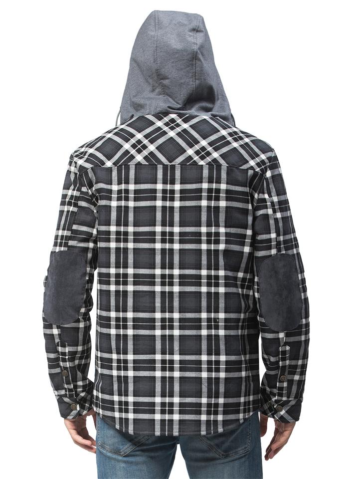 Men's Windproof Hooded Flannel Jacket