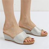 Women's Summer Fashion Open Toe Thick-bottomed Slippers
