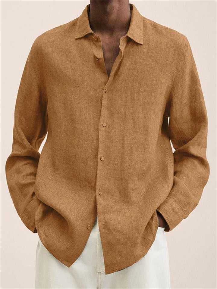 Mens Leisure Button Down Extra Soft Lapel Shirt for Summer