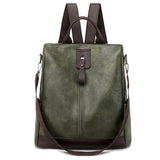 Simple Design PU Leather Zipper Travel Backpack