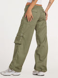 Women’s Multi Pockets High Waist Straight Leg Street Cargo Pants