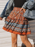 Trendy Bohemian Style Printed Skirts