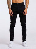 Trendy Skintight Mid-waisted Slim Men's Jeans for Sports