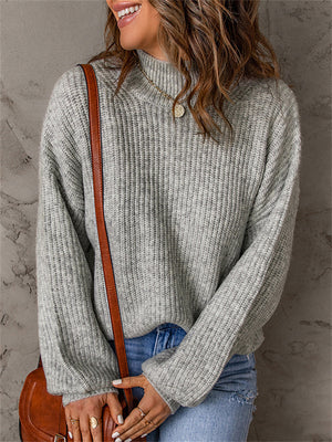 Simple Style Daily Extra Loose Long Sleeve Knitted Women Sweater
