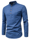 Business Long Sleeve Stand Collar Shirts