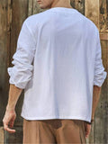 Round Neck Simple Long Sleeve Shirts