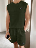 Men's Crew Neck Sleeveless Comfort Sets for Summer