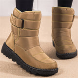 Thermal Solid Color Waterproof Snow Boots