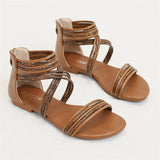 Stylish Bohemian Flat Sandy Beach Roman Sandals for Women