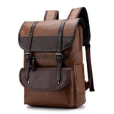 Stylish Leather Casual Multifunctional Travel Backpack for Men