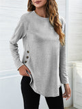 Women's Simple Casual Round Neck Long Sleeve T-shirts