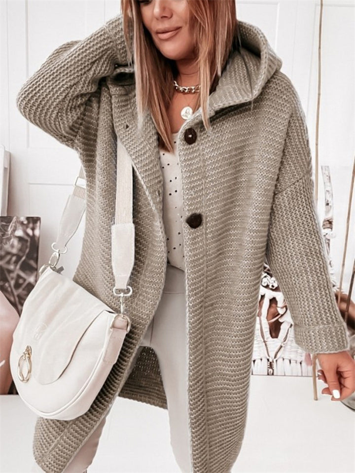 Women's Casual Hooded Sweater Cardigans for Autumn