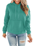 Daily Wear Hooded Solid Color Lightweight Comfy Hoodies For Women