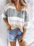 Women's Striped Knitted Summer Sweater