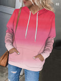 Women's Trendy Gradient Color Oversized Pullover Hoodies