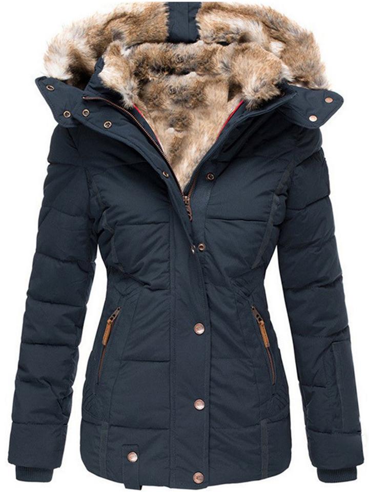Women's Winter Ultra Warm Fur Thicken Coat With Hood