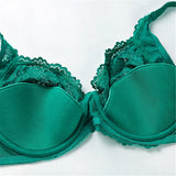 Women's Ultrathin Modal Floral Lace DDD Cup Bras - Green