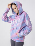 Stylish Plus Size Ladies Tie Dye Cotton Hoodies