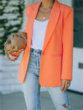 Women's Fashion Lapel Collar Single Button Slim Blazers
