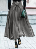 Fashion Elegant Bowknot Pleated A-Line Skirt