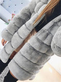 Ultra Comfortable Pocket Faux Fur Hooded Midi Length Coat