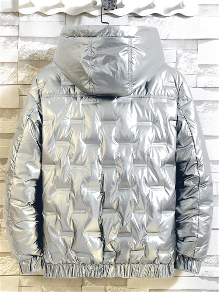 Men's Winter Warm Waterproof Hooded Bubble Coat
