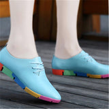 Women's Casual Cowhide Leather Soft Loafer Shoes