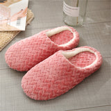 New Leisure Warm Faux Fur Plush Soft House Slippers For Women