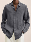 Mens Leisure Button Down Extra Soft Lapel Shirt for Summer