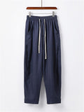Daily Wear Leg Cuff Slit Design Stylish Loose Straight-Leg Trousers