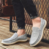 Fashion Cozy Velour Leather Slip On Shoes for Men