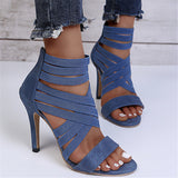 New Casual Peep-Toe Solid Color Pumps High Heels For Women