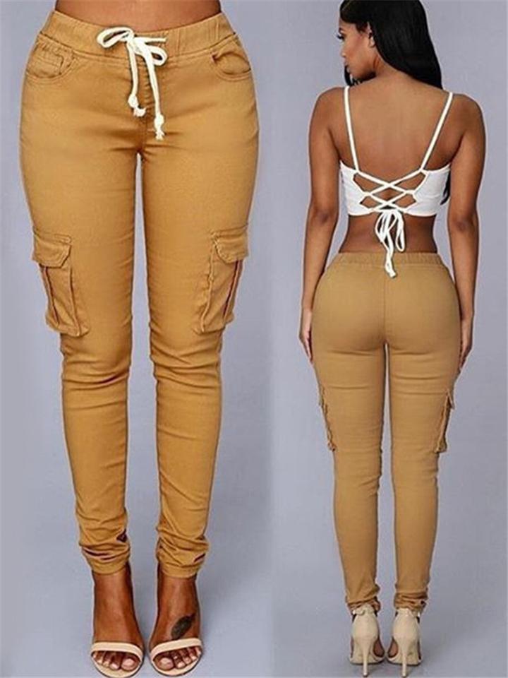 Sexy Casual Lace Up Cargo Pants for Women