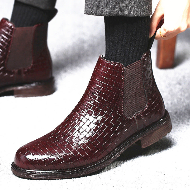 Men's Weave Chelsea Casual Martin Boots
