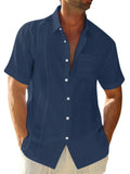 Short Sleeve Single-Breasted Lapel Shirts