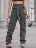 Women's Cool Washed Multi Pockets Cargo Pants