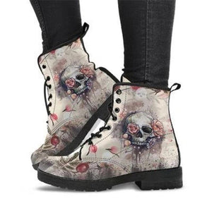 Women’s Stylish Printed Low Heel Lace Up Ankle Boots
