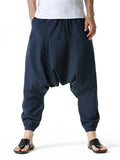 Cotton Linen Loose Joggers For Men